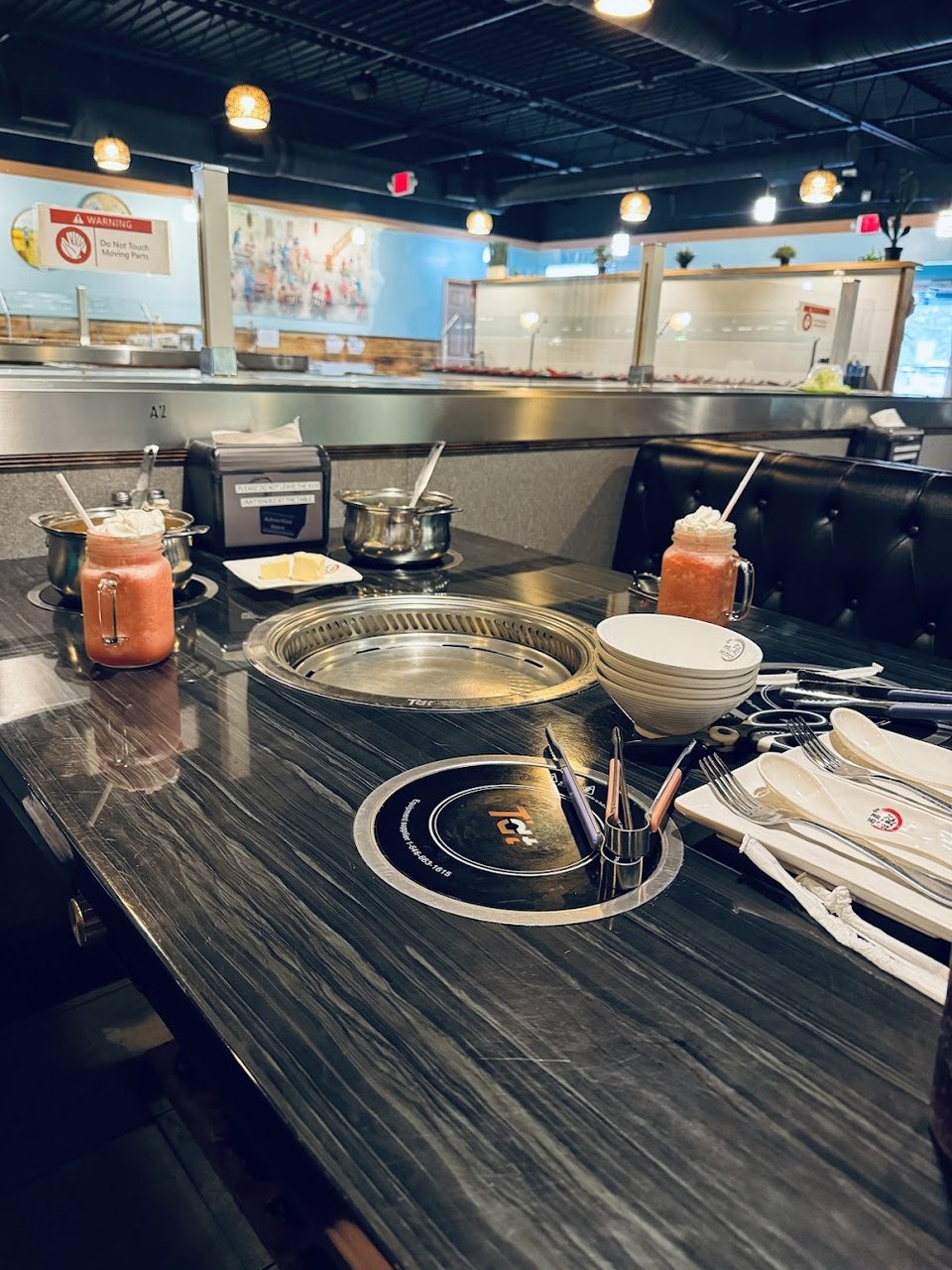Menu board for hot pot and Korean barbecue.